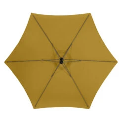 Parasol Décentré Rond Manoa Jaune Moutarde Hespéride -Demeyere Le mobilier Boutique parasol decentre rond manoa jaune moutarde hesperide 4
