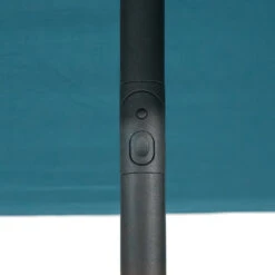 Parasol Droit Carré 2,5x2,5m Soya Bleu Canard Hespéride -Demeyere Le mobilier Boutique parasol droit carre 25x25m soya bleu canard hesperide 3