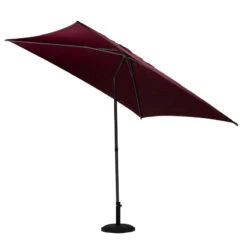 Parasol Droit Carré 2,5x2,5m Soya Bordeaux Hespéride -Demeyere Le mobilier Boutique parasol droit carre 25x25m soya bordeaux hesperide 2