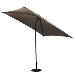 Parasol Droit Carré 2,5x2,5m Soya Taupe Hespéride -Demeyere Le mobilier Boutique parasol droit carre 25x25m soya taupe hesperide 2