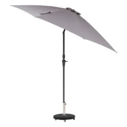 Parasol Droit Rond 2,7m Sisko Ardoise Hespéride -Demeyere Le mobilier Boutique parasol droit rond 27m sisko ardoise hesperide 1 2