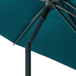 Parasol Droit Rond 2,7m Soya Bleu Canard Hespéride -Demeyere Le mobilier Boutique parasol droit rond 27m soya bleu canard hesperide 5
