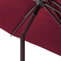 Parasol Droit Rond 2,7m Soya Bordeaux Hespéride -Demeyere Le mobilier Boutique parasol droit rond 27m soya bordeaux hesperide 5