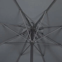 Parasol Mat Central Rond 3m Loompa Ardoise Hespéride -Demeyere Le mobilier Boutique parasol mat central rond 3 loompa ardoise hesperide 4