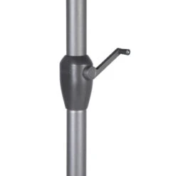 Parasol Mat Central Rond 3m Loompa Ardoise Hespéride -Demeyere Le mobilier Boutique parasol mat central rond 3 loompa ardoise hesperide 5