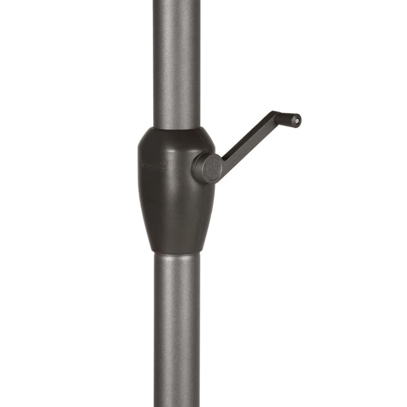 Parasol Mat Central Rond 3m Loompa Taupe Hespéride 6 Parasol Mat Central Rond 3m Loompa Taupe Hespéride – Image 6