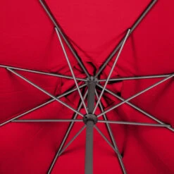 Parasol Mat Central Rond 3m Loompa Grenade Hespéride -Demeyere Le mobilier Boutique parasol mat central rond 3m loompa grenade hesperide 6