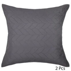 PARURE LIT 2 P. TRESSES DESSUS LIT 2 TAIES GRIS ATMOSPHERA -Demeyere Le mobilier Boutique parure lit 2 p tresses dessus lit 2 taies gris atmosphera 2