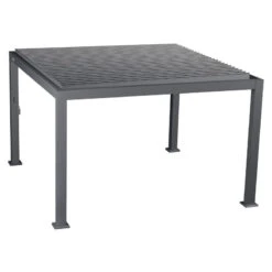 Pergola Carrée 3,6x3,6m Evora Graphite Hespéride 6 Pergola Carrée 3,6x3,6m Evora Graphite Hespéride -Demeyere Le mobilier Boutique pergola carree 36x36m evora graphite hesperide 2