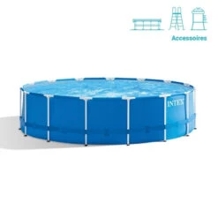 Piscine Tubulaire Ronde Intex 4,57 X 1,22 M Avec Accessoires Intex -Demeyere Le mobilier Boutique piscine tubulaire ronde intex 457 x 122 m avec accessoires intex 2
