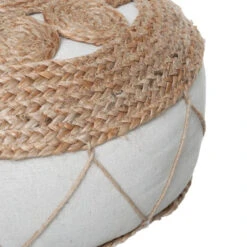 Pouf En Jute Ajouré 43x18 Atmosphera -Demeyere Le mobilier Boutique pouf en jute ajoure 43x18 atmosphera 2
