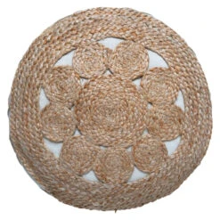 Pouf En Jute Ajouré 43x18 Atmosphera -Demeyere Le mobilier Boutique pouf en jute ajoure 43x18 atmosphera 4