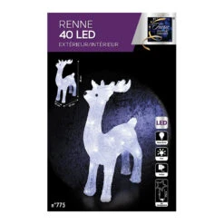 Renne Debout Lumineux 40 LED Blanc 6 Renne Debout Lumineux 40 LED Blanc -Demeyere Le mobilier Boutique renne debout lumineux 40 led blanc 2