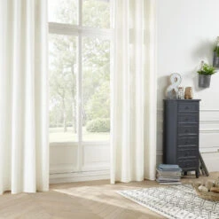 Rideau 140x260 à œillets Leon Ivoire Atmosphera