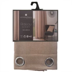 Rideau Isolant Tim Taupe 140x260 Atmosphera -Demeyere Le mobilier Boutique rideau isolt tim taupe 140x260 atmosphera 2