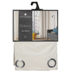 Rideau Ivoire Lilou 140x260 Atmosphera -Demeyere Le mobilier Boutique rideau ivoir lilou 140x260 atmosphera 3