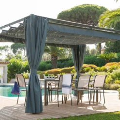 Rideaux Ardoises Pour Tonnelle Rectangulaire Palmeira Hespéride 6 Rideaux Ardoises Pour Tonnelle Rectangulaire Palmeira Hespéride -Demeyere Le mobilier Boutique rideaux ardoises pour tonnelle rectangulaire palmeira hesperide 2