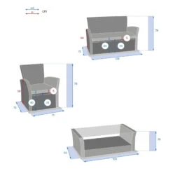 Salon Bora-bora Terre Ombre 4 Places Hespéride -Demeyere Le mobilier Boutique salon bora bora terre ombre 4 places hesperide 3