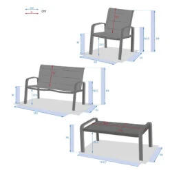 Salon De Jardin 4 Places Elyn Vert Olive / Graphite Hespéride -Demeyere Le mobilier Boutique salon de jardin 4 places elyn vert olive graphite hesperide 6