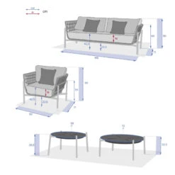 Salon De Jardin 5 Places Rubby Graphite Hespéride -Demeyere Le mobilier Boutique salon de jardin rubby graphite premium hesperide 3