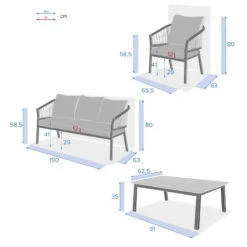 Salon De Jardin Oriengo 5 Places Anthracite/graphite Hespéride -Demeyere Le mobilier Boutique salon jardin oriengo 5 places anthracite graphite hesperide 9