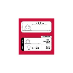 Sapin De Noël 120 Cm Vert Lumineux LED Blanc -Demeyere Le mobilier Boutique sapin lumineux 120 cm vert fibre optique 2