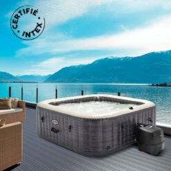 Spa Gonflable 6 Places Ardoise Carré Intex -Demeyere Le mobilier Boutique spa gonflable 6 places ardoise carre intex 5