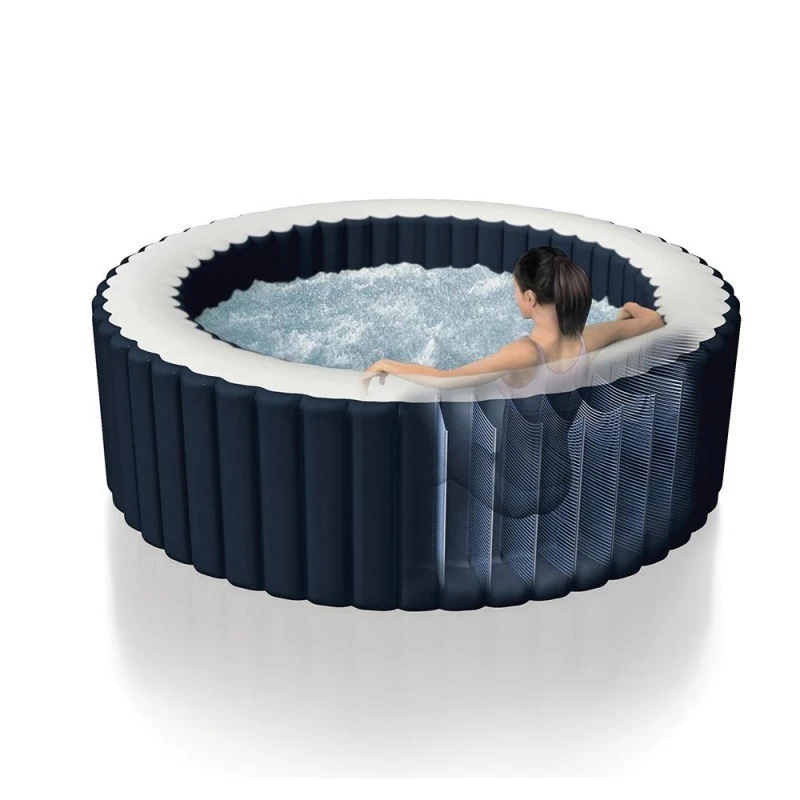 Spa Gonflable 6 Places Bulles Et Leds Blue Navy Intex 10 Spa Gonflable 6 Places Bulles Et Leds Blue Navy Intex – Image 10