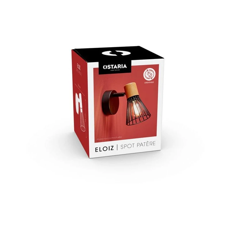 Spot Eloiz En Métal Et Bois Ostaria 3 Spot Eloiz En Métal Et Bois Ostaria – Image 3