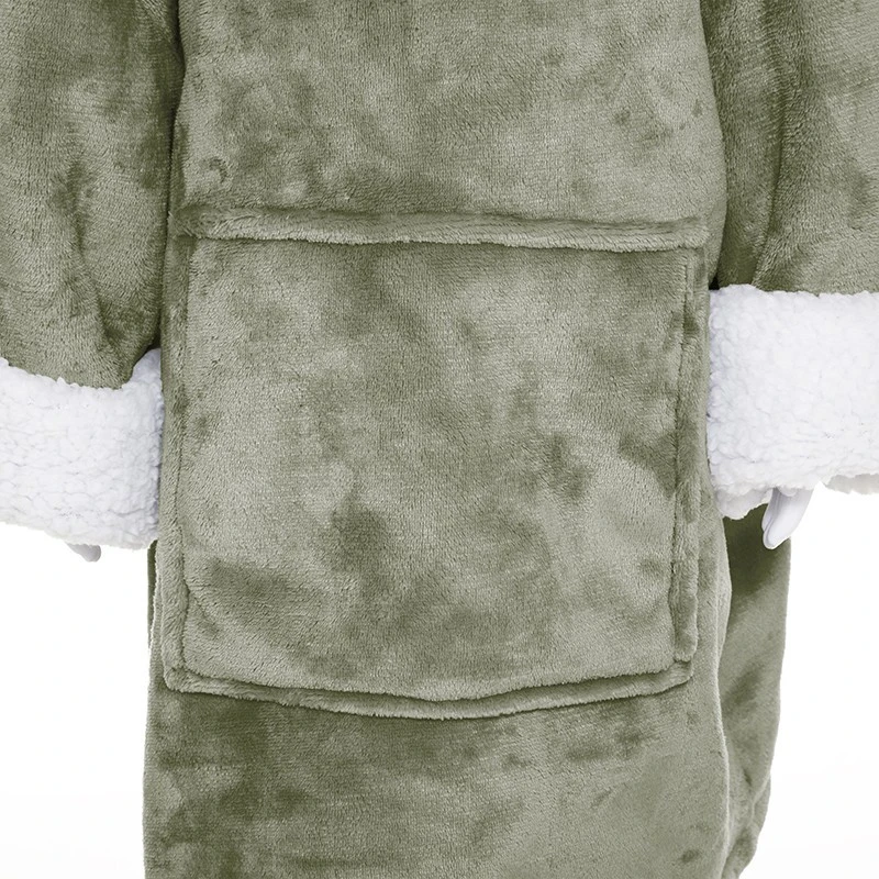 Sweat Plaid à Capuche Dino Vert Enfant Atmosphera 3 Sweat Plaid à Capuche Dino Vert Enfant Atmosphera – Image 3