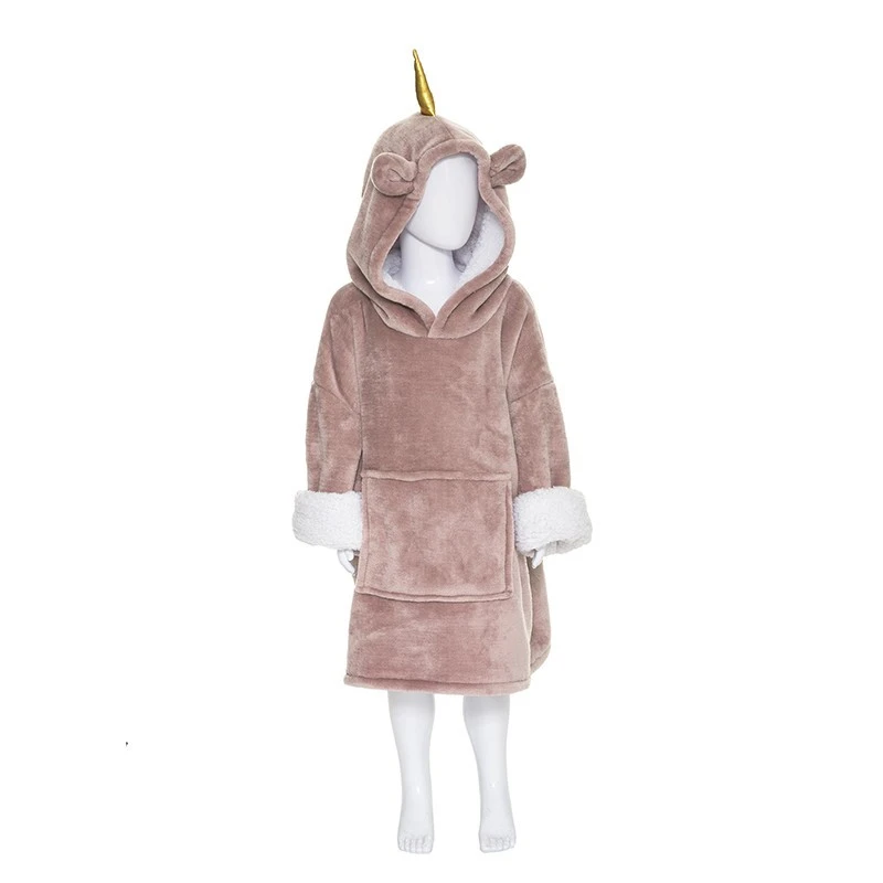 Sweat Plaid à Capuche Licorne Rose Enfant Atmosphera 1 Sweat Plaid à Capuche Licorne Rose Enfant Atmosphera