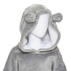 Sweat Plaid à Capuche Ours Gris Enfant Atmosphera 6 Sweat Plaid à Capuche Ours Gris Enfant Atmosphera -Demeyere Le mobilier Boutique sweat plaid a capuche ours gris enfant atmosphera 2