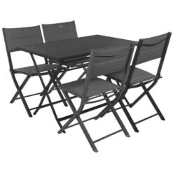 Table Alu Pliante Azua 4 Places Graphite Hespéride -Demeyere Le mobilier Boutique table aluminium azua 4 places graphite hesperide 3