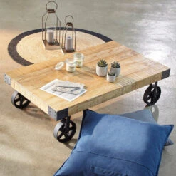 Table Basse Silas Bois Massif Atmosphera 12 Table Basse Silas Bois Massif Atmosphera -Demeyere Le mobilier Boutique table basse manguier bois massif atmosphera 4