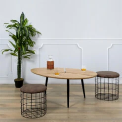 Table Basse Ovale Miller Pieds Métal -Demeyere Le mobilier Boutique table basse ovale miller pieds metal 2