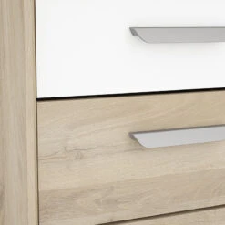 Demeyere Table De Chevet 3 Tiroirs Naturel Et Blanc Santorini -Demeyere Le mobilier Boutique table de chevet 3 tiroirs naturel et blanc santorini 2