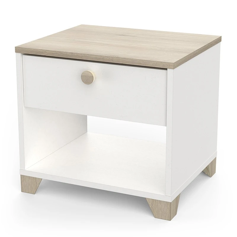 Demeyere Table De Chevet Izzy 1 Tiroir Blanc Et Bois 1 Demeyere Table De Chevet Izzy 1 Tiroir Blanc Et Bois