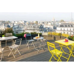 Table Ronde Pliante Greensboro 2p Graphite Hespéride 9 Table Ronde Pliante Greensboro 2p Graphite Hespéride -Demeyere Le mobilier Boutique table de jardin ronde hesperide 60cm greensboro graphite 3