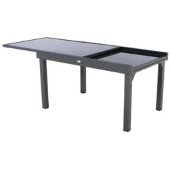 Table Rectangulaire Ext. Verre Piazza 10 P. Graphite Hespéride -Demeyere Le mobilier Boutique table piazza extensible 10 personnes anthracite graphite hesperide 4
