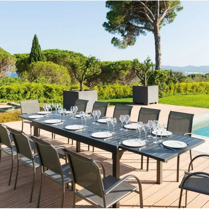 Table Rectangulaire Extensible Piazza 12 P. Graphite Hespéride 6 Table Rectangulaire Extensible Piazza 12 P. Graphite Hespéride – Image 6