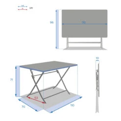 Table Rectangulaire Pliante Greensboro 4p Vert Olive Hespéride -Demeyere Le mobilier Boutique table rectangulaire exterieure greensboro vert olive hesperide 3
