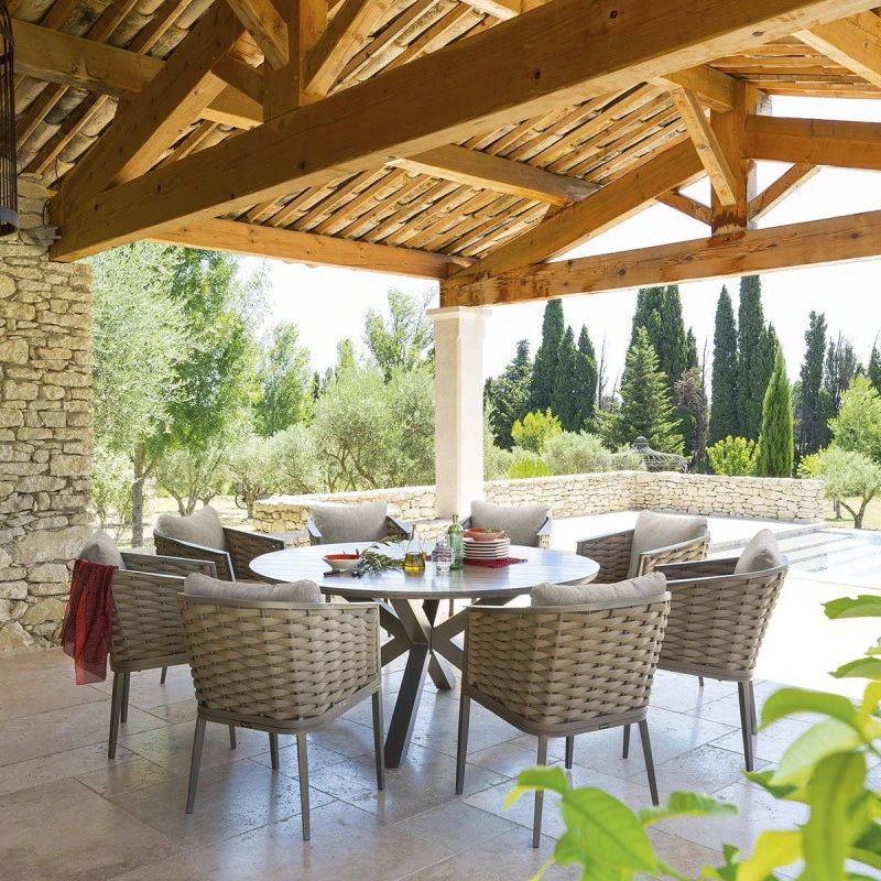 Table Ronde De Jardin Effet Bois Embruns Hespéride 2 Table Ronde De Jardin Effet Bois Embruns Hespéride – Image 2