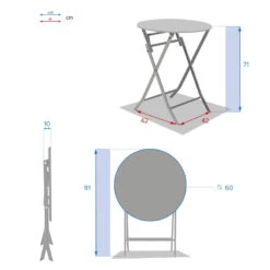 Table Ronde Pliante Greensboro 2p Tonka Hespéride -Demeyere Le mobilier Boutique table ronde greensboro tonka hesperide 3