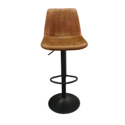 Tabouret De Bar Barcelona PU Cognac -Demeyere Le mobilier Boutique tabouret de bar barcelona pu cognac 5