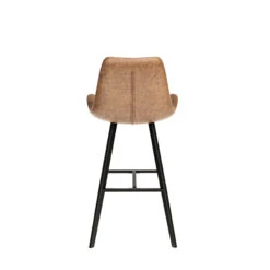 Tabouret De Bar Bas Alicante PU Cognac -Demeyere Le mobilier Boutique tabouret de bar bas alicante pu cognac 2