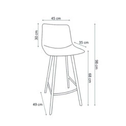 Tabouret De Bar Ozan PU Noir -Demeyere Le mobilier Boutique tabouret de bar ozan pu noir 2