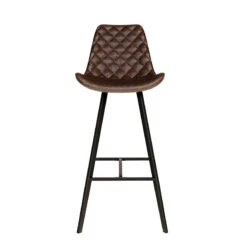 Tabouret De Bar Palmas PU Brun Foncé -Demeyere Le mobilier Boutique tabouret de bar palmas pu brun fonce 1 2