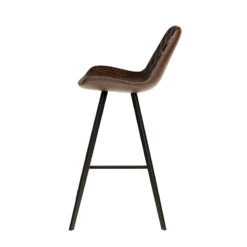 Tabouret De Bar Palmas PU Brun Foncé -Demeyere Le mobilier Boutique tabouret de bar palmas pu brun fonce 1 5