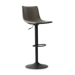 Tabouret De Bar Réglable Trevi PU Gris