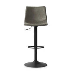 Tabouret De Bar Réglable Trevi PU Gris -Demeyere Le mobilier Boutique tabouret de bar reglable trevi pu gris 1 3
